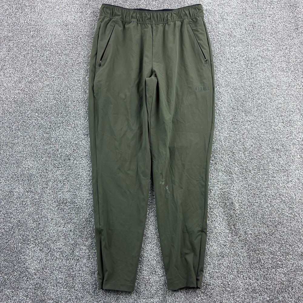 Nobull Performance Joggers Pants Mens Small Olive Green Stretch Athletic Golf